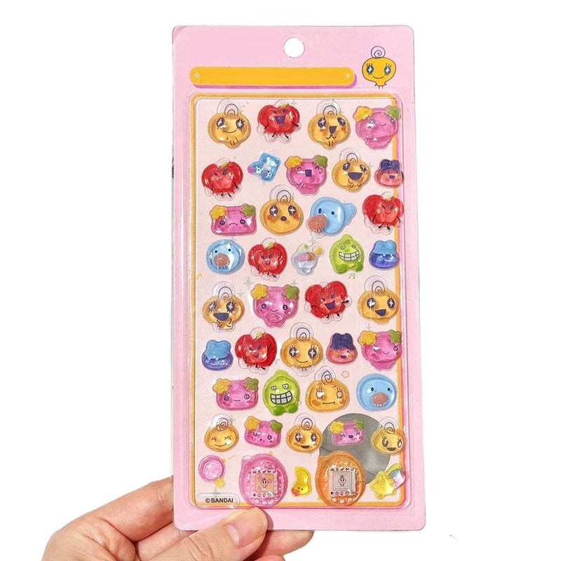 3D Embossed Stickers, Tamagotchi Children's Decorative Stickers, Transparent Cartoon Crystal Stickers, Acrylic Girls